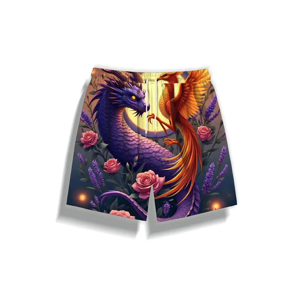 

1pcs Men's Short swim trunks2026 Summer 3D Printed Short sleeve Polyester Quick drying Breathable Men's clothes running