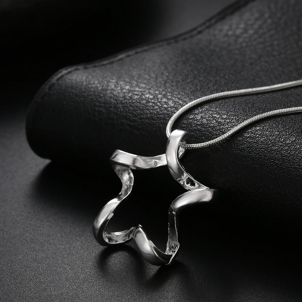 

45-70cm 925 Sterling Silver Charms Stars Pendant Necklace for Women Christmas Gifts Wedding Party Fashion Jewelry