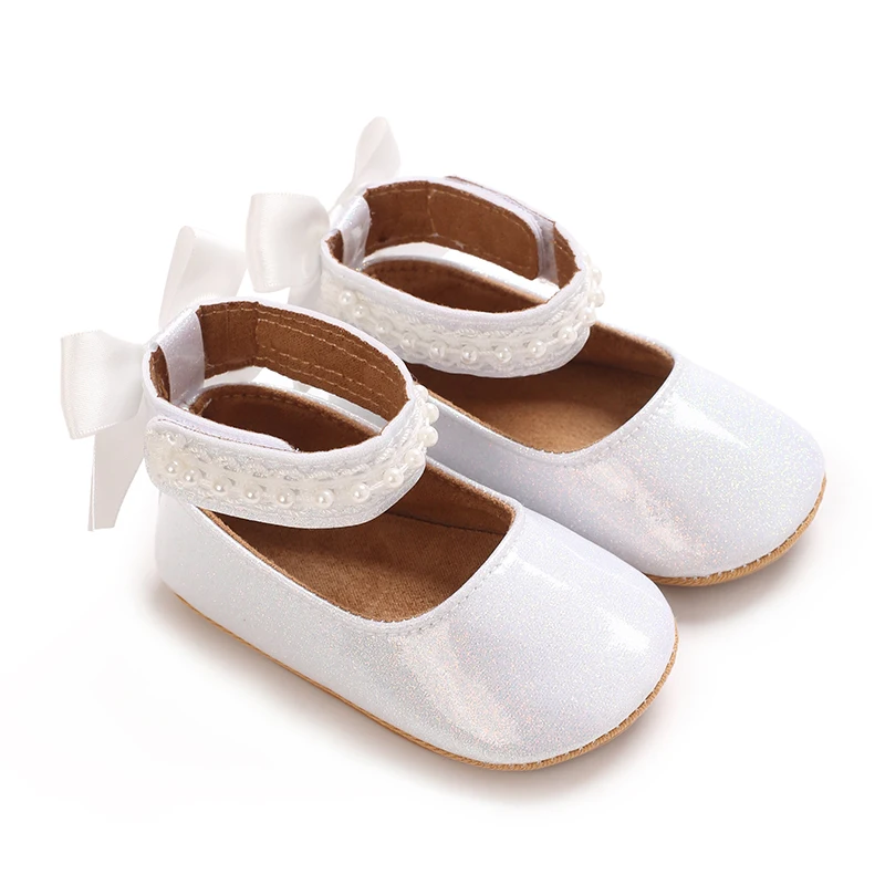 Cute Spring and Autumn Baby Shoes 0-1 Year Old Pu Fashion Female Baby Princess Shoes Soft Rubber Bottom Comfortable Soft Baby