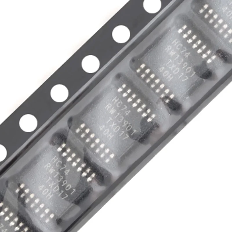 

100 шт., новые оригинальные 74Hc74Pw, 118 Tssop-14, двойные шлепанцы D-типа с положительным краем и функцией сброса