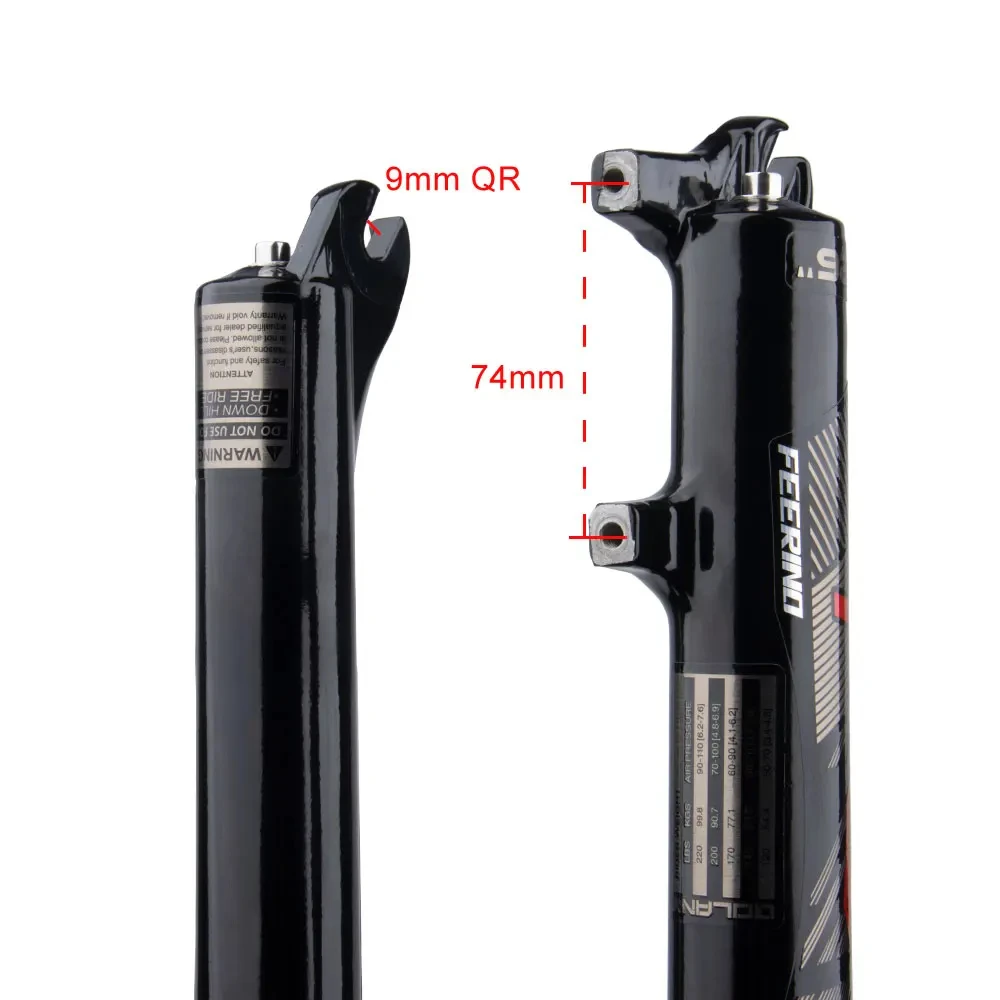 Bolany Mountain Bike Magnesium Alloy Shock Fork Teflon 120mm Stroke Air Shock Fork 26/27.5/29 In Shock Absorber Bike Accessories