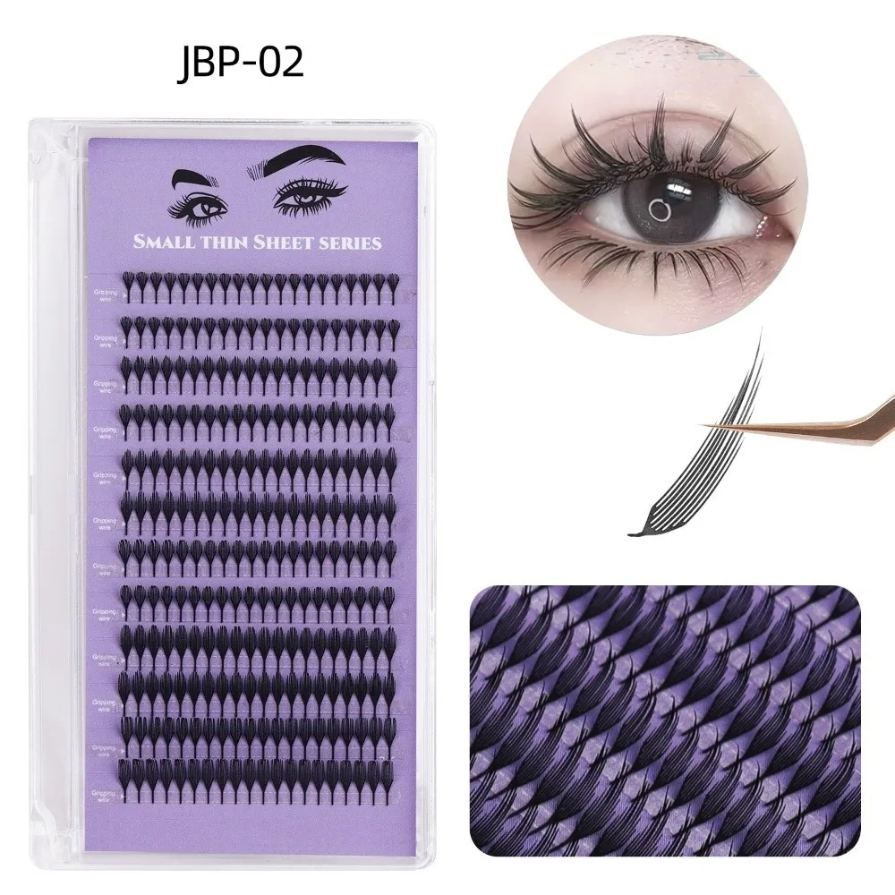 132/240 Clusters Curvature D Grafted False Eyelashes Thickness 0.04 Makeup Grafting Fake Eyelashes Mixed Length Comic/Natural