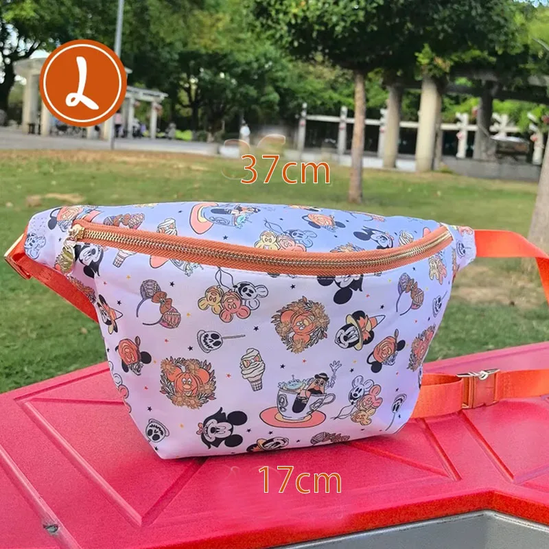 Disney Halloween Chest Pack Fanny bag Mickey Travel Cosmetic Storage Bag  Cartoon Pumpkin Toiletry Pouch Party Team Gift