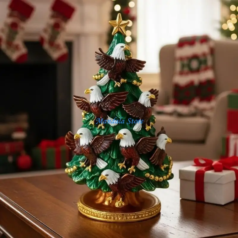 

U2JC Christmas Bird Ornament Set Naturalistic Design Weather Resistant Resin Craft Elevates Holiday