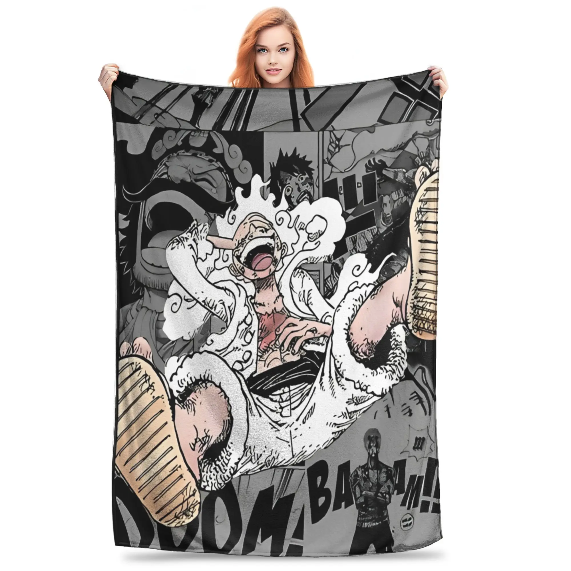 

Luffy Gear one piece Blanket Warm Cozy Fluffy Throw Blankets for Couch 50x60 Inch Multiple Sizes Bedspread