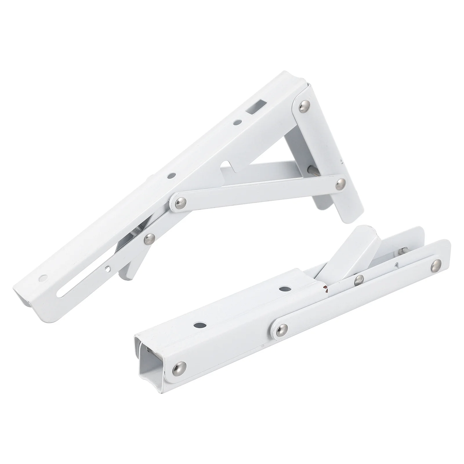 2pcs 10 Inch Triangle Brackets Heavy Duty Wall Mounted Shelf Support Folding L Brackets For Diy Table Bench Storage Rack