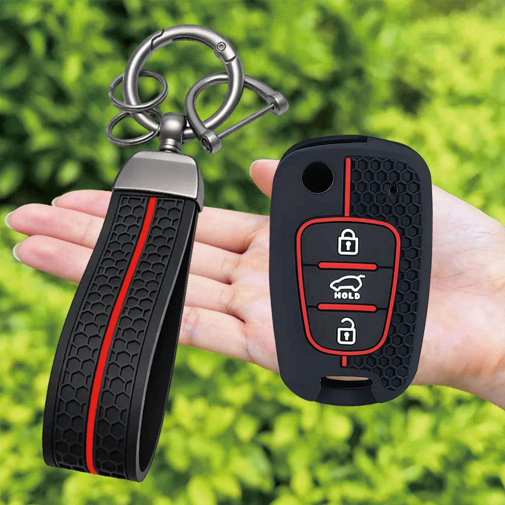 Keychain For Hyundai I20 I30 Ix20 Ix25 Ix35 Elantra Accent KIA Sportage Rio 3 Soul Optima Ceed Pro K5 K2 Remote Key Case Cover