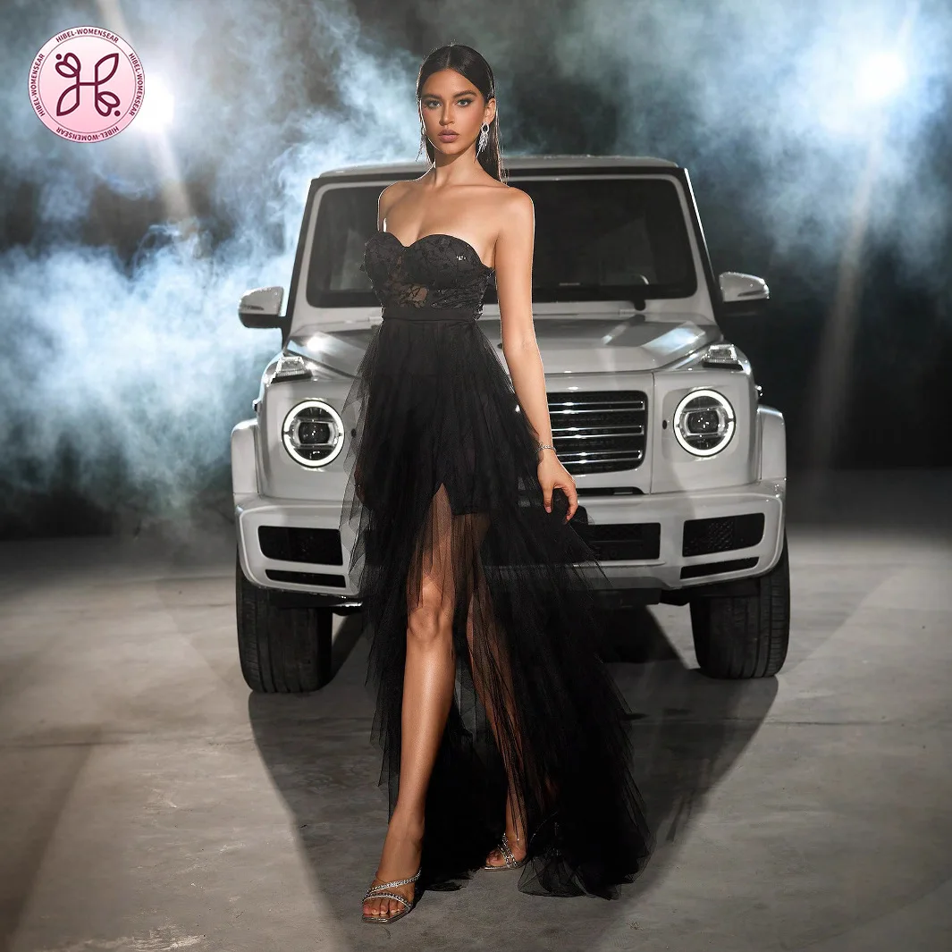 2025 Sexy 3D Butterfly Bustier Gown | Detachable Strap Backless Dress | High Slit Sheer Evening Dress