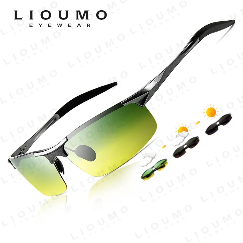 

2025 Day Night Vision Polarized Sunglasses Man Photochromic Anti-Glare Driving Glasses Woman UV400 Metal Frame Eyewear zonnebril