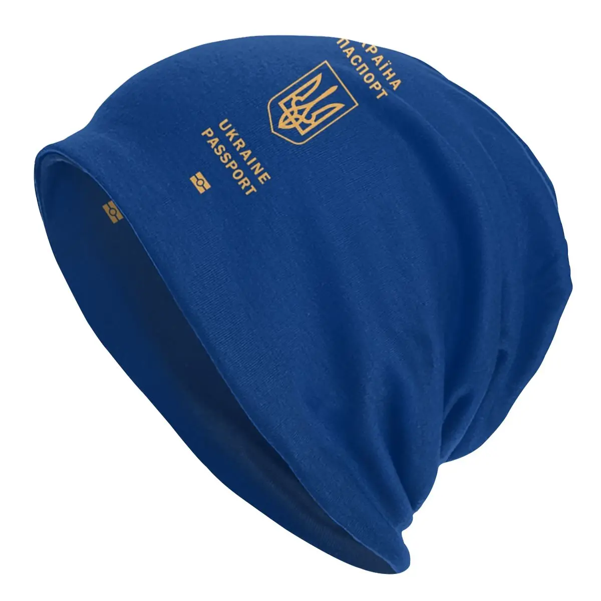 Custom Unisex Winter Warm Bonnet Knitting Hats Fashion Ukraine Passport Beanie Cap Ski Flag Ukrainian Patriotic Beanies Caps