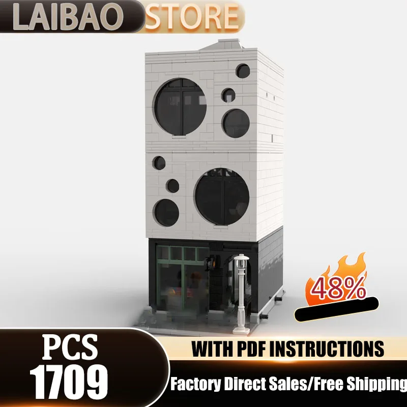 

Конструктор City Building Moc: Абстрактный художественный музей и магазин винила, технологичные блоки, рождественский набор, игрушки-конструкторы, подарки