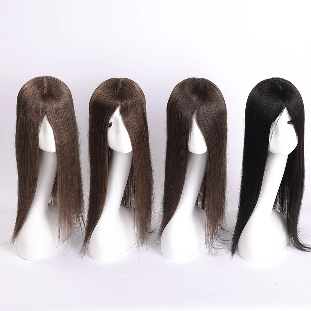 100% Rambut Manusia Asli Kutikula Selaras Wanita Rambut Palsu 7*9 Inci Rambut Manusia Eropa Swiss Renda Pu Sekitar Model Australia