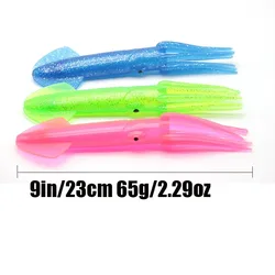 Señuelos de pulpo goma suave coloridas para arrastre atún
