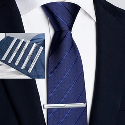 New Metal Silver Color Tie Clip Wedding Dress Shirts Necktie Clasp Clip Business Gentleman Pin Jewelry Accessories 6cm For Men