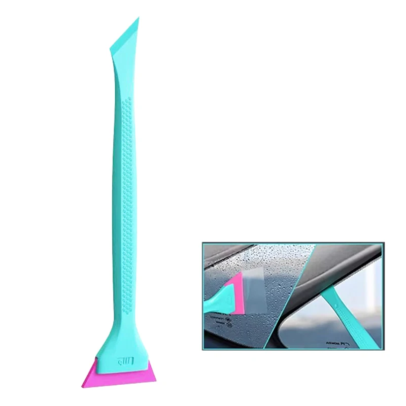 TOFAR 2 IN 1 Small Rubber Blade PPF Squeegee Scraper Window Tint Wrap Stick Tool Windshield Water Remover Car Wash Accessories