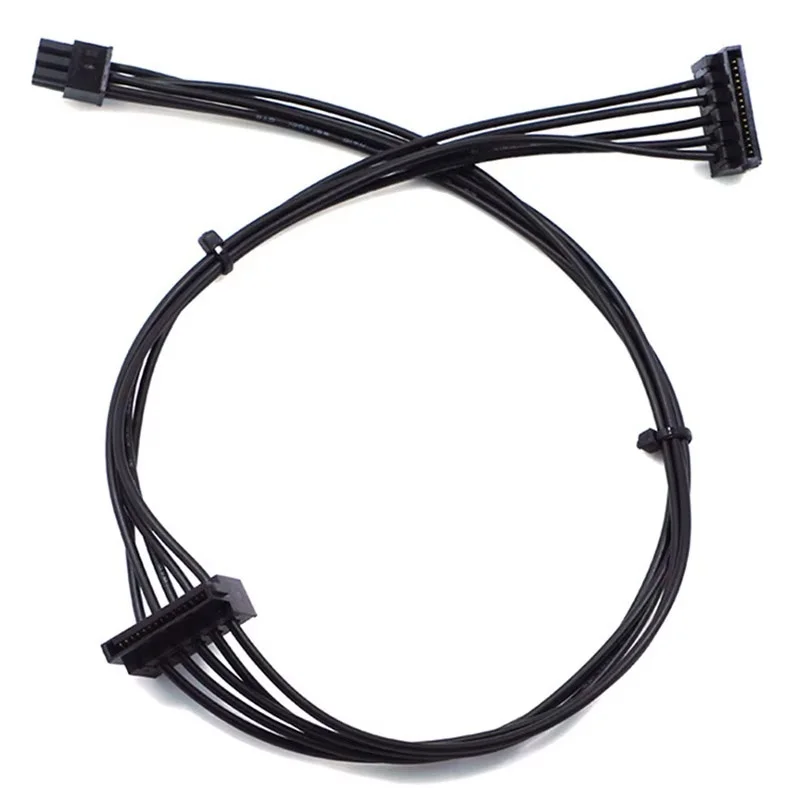 Cable de alimentación Mini de 35cm de 4 pines a SATA para interfaz de placa base de computadora, cable de alimentación pequeño de 4 pines a 1/2/3 puertos SATA SSD
