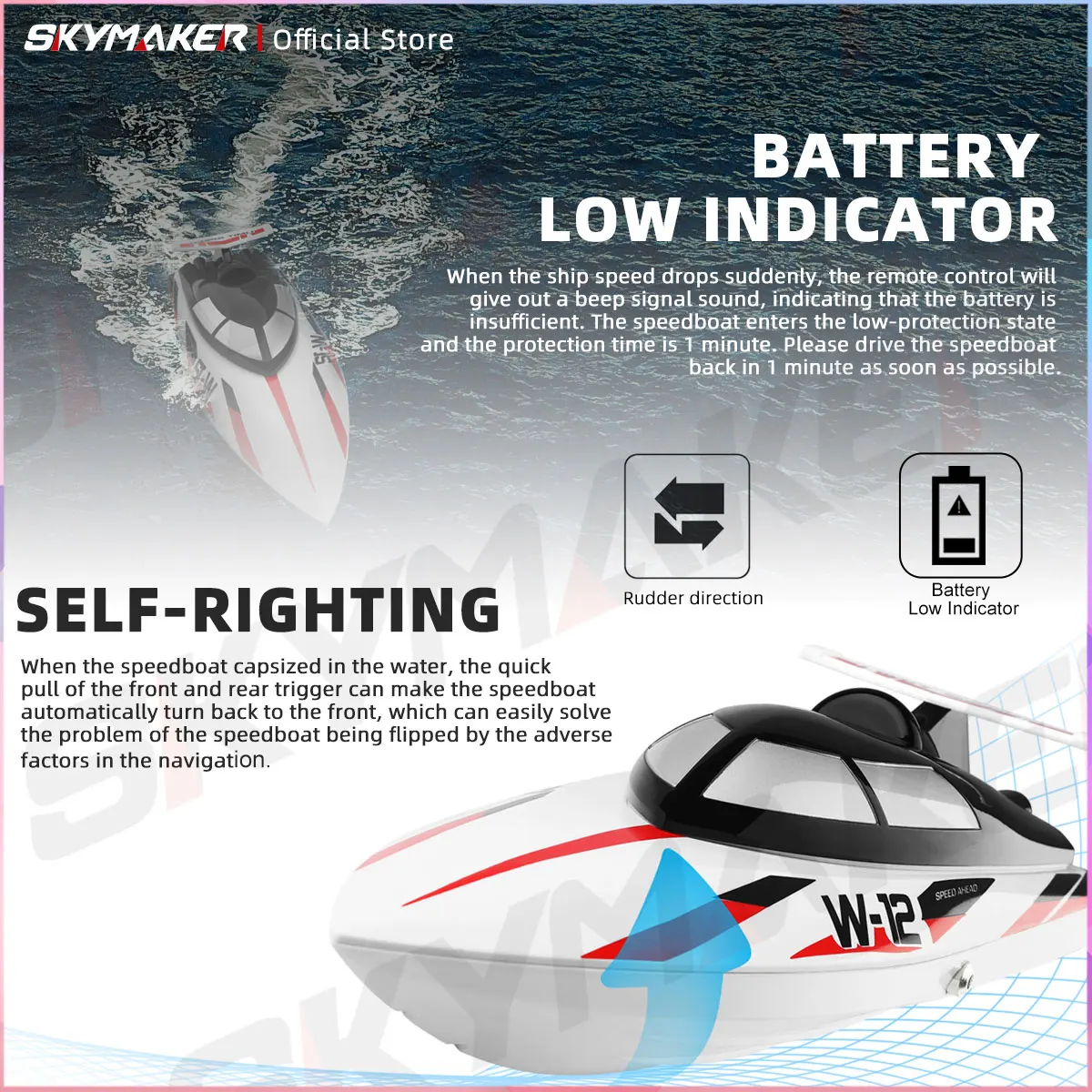 Wltoys Wl912 RC قارب سباق سريع 35 كيلومتر/ساعة عالية 2.4 جيجا هرتز كابس الحماية المهنية التحكم عن بعد قارب لعب للأطفال هدية #2