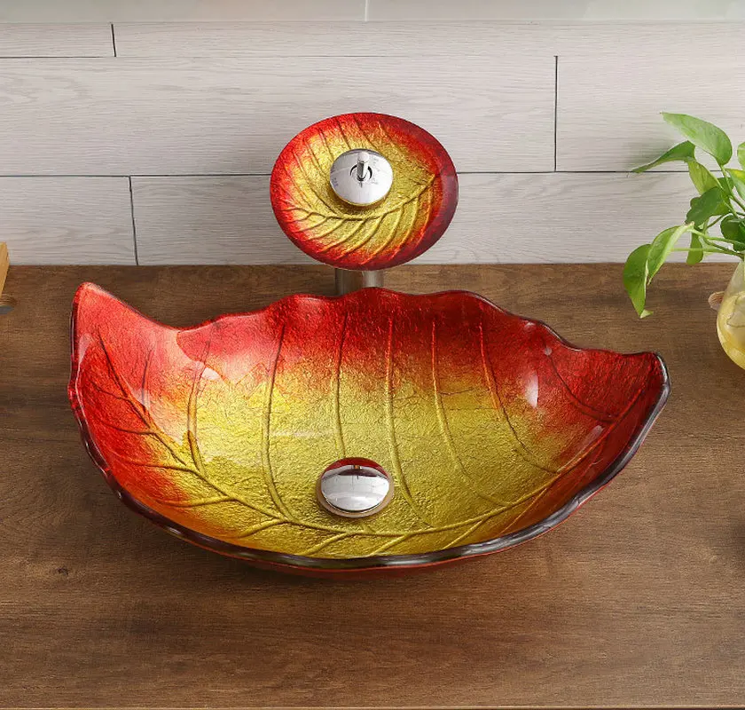 

Умывальник из закаленного стекла для ванной комнаты, настольная раковина для отелей, креативная дизайнерская раковина, современная дизайнерская раковина для ванной