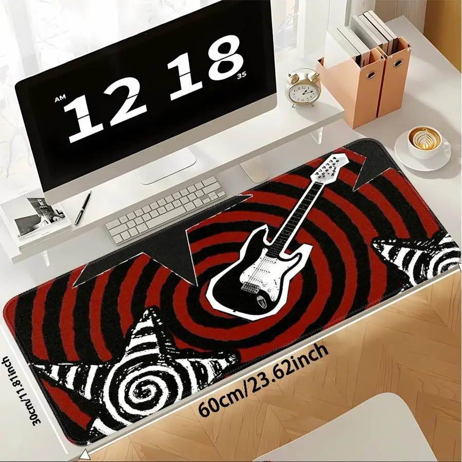 Mouse Pad Computer Laptop Pad Keyboard Mouse Pad office Pad Desk accessories Game Console Pad overlock Y2K Retro Star Guitar