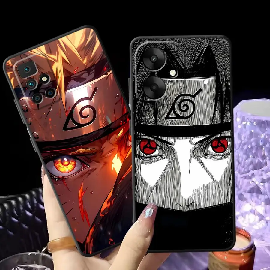 N-Narutos كول أسود لينة غطاء الهاتف الحال بالنسبة Xiaomi Redmi 14C 13C 10 A1 A2 Plus 9 A5 K40 K80 Pro A4 A3 12C