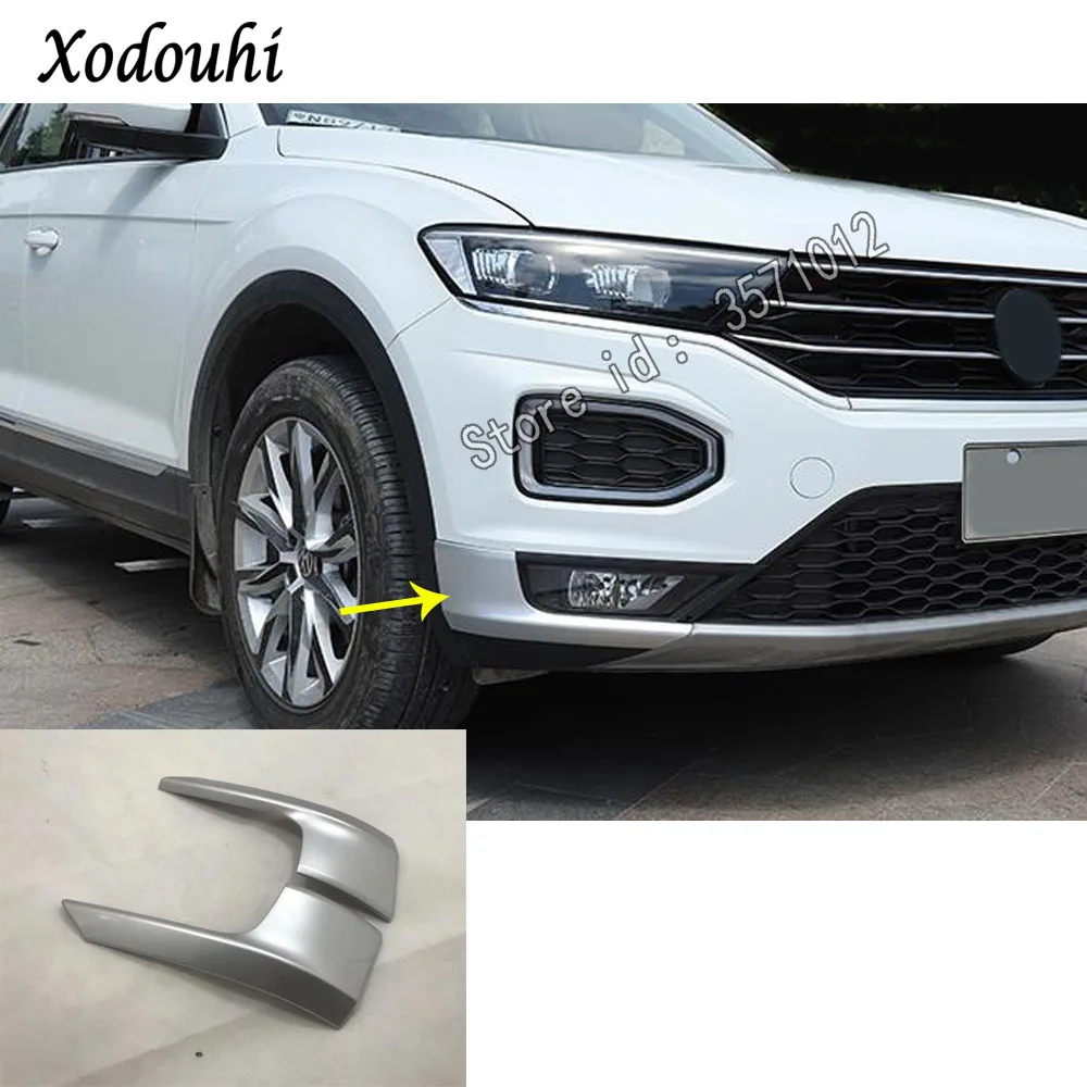 Car Sticker Front Head Bumper Corner Protection Trim Frame Edge Board For Volkswagen VW T-ROC TROC 2017 2018 2019 2020 2021 2022