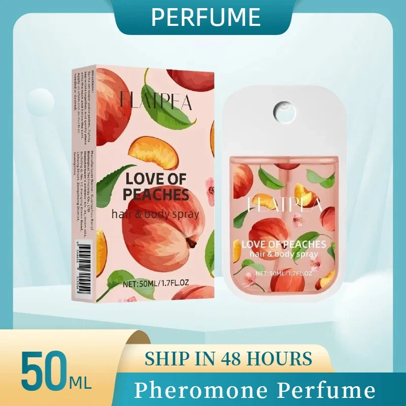

50ML Portable Pocket Card Perfume Honey Peach Flavor Hair Body Perfume Spray Long Lasting Perfumes For Women Men Easy To Carry