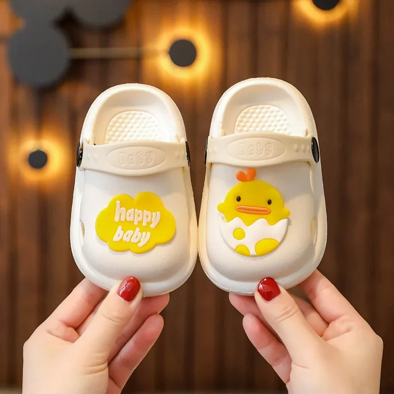 Children\'s Slippers Summer New Cute Cartoon Girl Baby Shoes Boys\' Soft Sole Non Slip Home Bathroom Cool Slippers