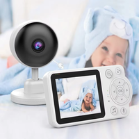 Baby Monitor with Cameras Two Way Audio Video Nanny Wireless Camera with 2600mAh Battery 2.6 Inch Screen TF Card Night Vision