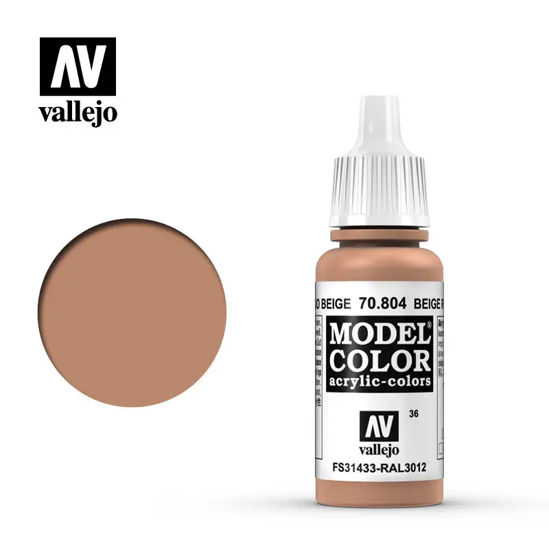 Vallejo Paint Acrylic Spain AV70804 036 Meter Red Skin color Water-Based Model Hand Painted FS31433 RAL3012  Acrilic Paint