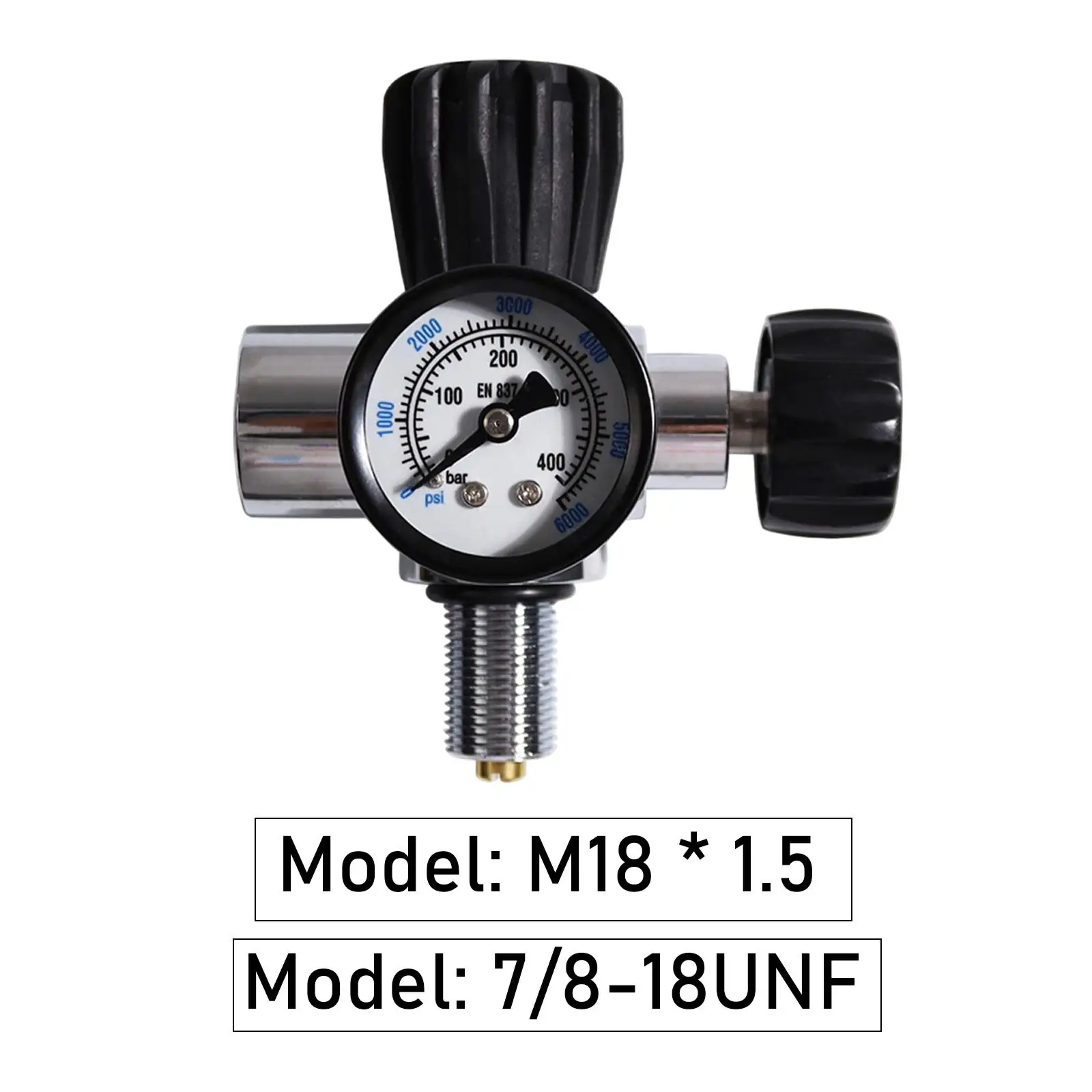 

6000PSI 400Bar Diving Tank Pressure Gauge, Tank Pressure Checker, Underwater