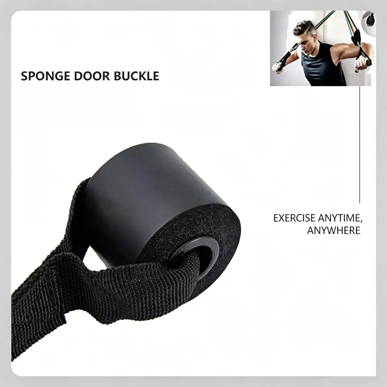 1 Piece Door Anchor Holder Elastic Heavy Duty Durable Universal Fit for Resistance Bands Tube Doorway Home Gym Fitness Workout