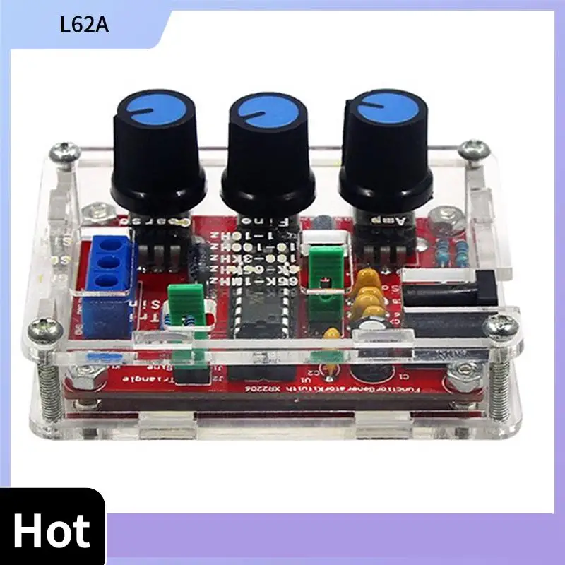 

L62A 2X XR2206 Высокоточный генератор сигналов DIY Kit Синус Треугольник Квадратные волны 1 Гц 1 МГц Диапазон частоты Регулируемый