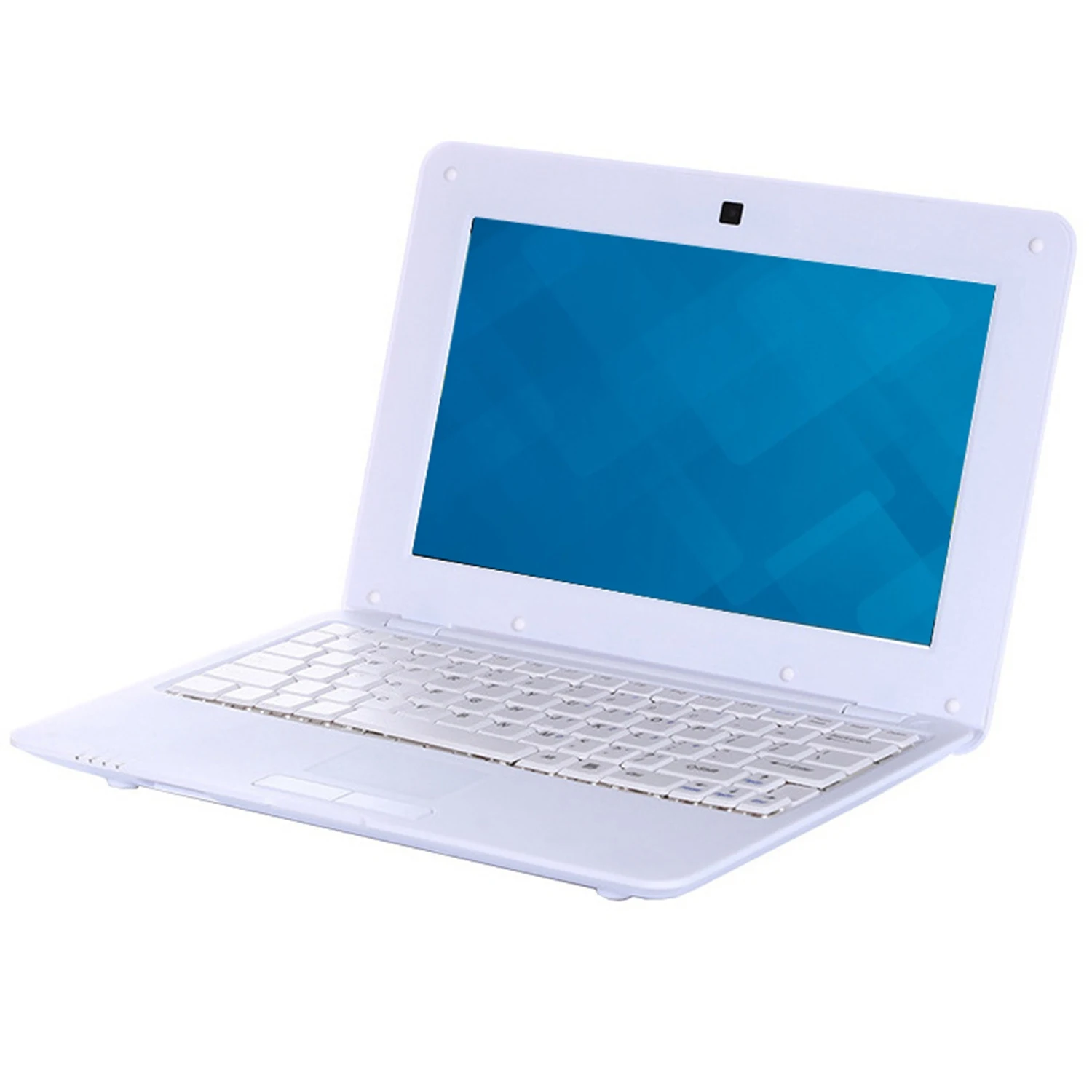 

HD Portable 10.1Inch Quad-Core Android System Without Optical Drive Mini White Laptop Netbook(US Plug)