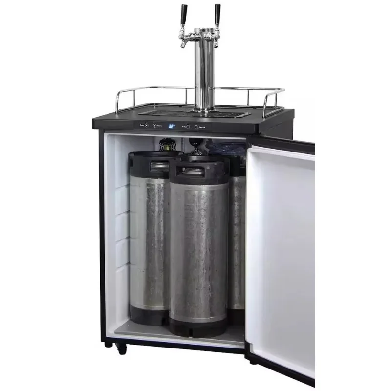Digital Display Double Taps China Beer Dispenser Kegerator Beer Cooler Keg