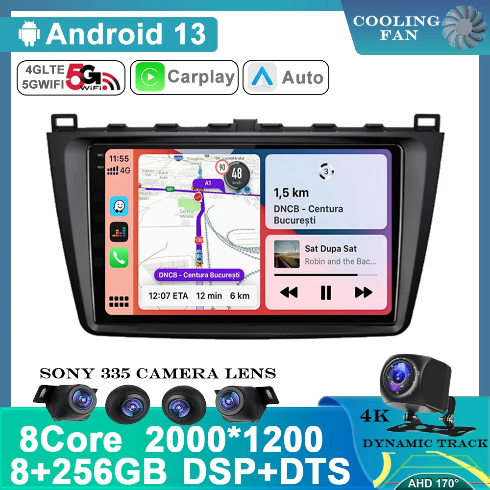 

Android 13 Carplay Auto For Mazda 6 Mazda6 III 3 GJ GL ATENZA 2018-2021 Car Radio Multimedia Video Player Navigation GPS WIFI 4G