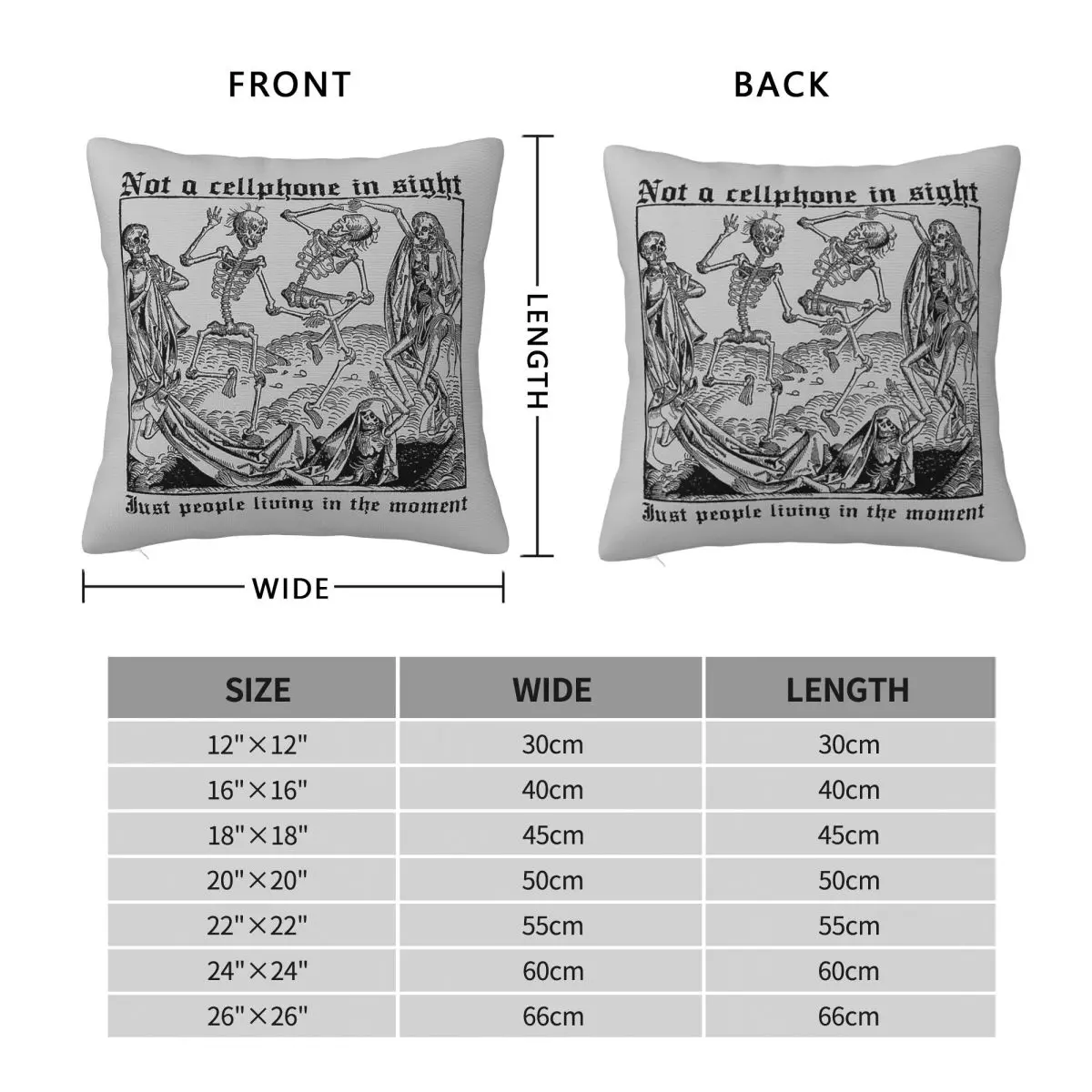 Not A Cellphone In Sight Square Pillowcase Polyester Linen Velvet Printed Zip Decor Room Cushion Cover