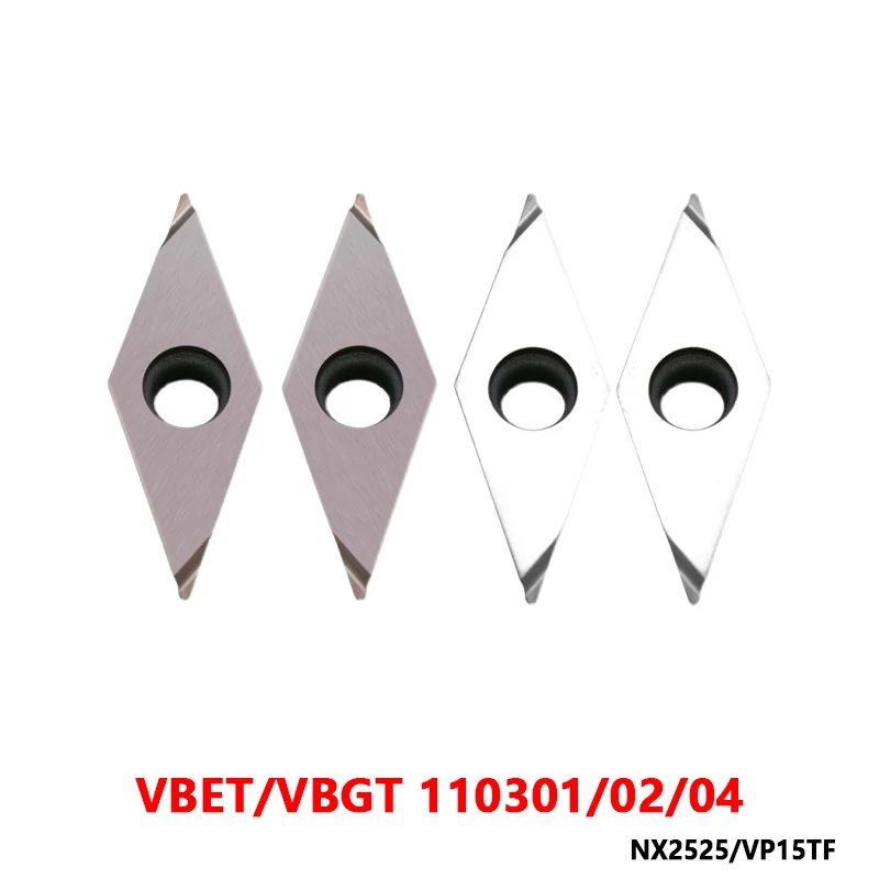 

10PCS Inserts VBET110301 VBET110302 VBGT110304 R-SR R-SN L-F R-F NX2525 VP15TF VBET VBGT CNC Lathe Cutting Turning Tool Holder