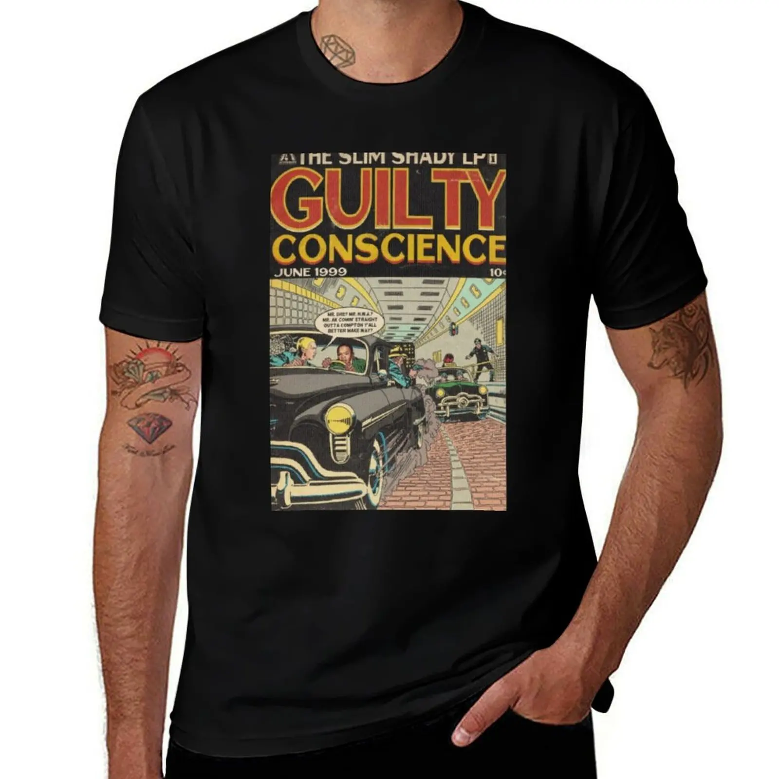 Eminem & Dre - Guilty Conscience T-Shirt Big Size Loose Fit Tee Shirt