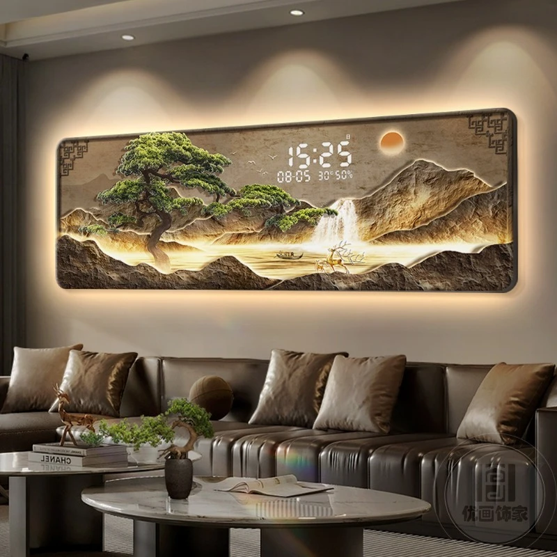 xx-Elegant Security Wall Clock Unique Nordic Style Aesthetic Digital Wall Clock Luxury Modern Design Reloj De Pared Decorations^
