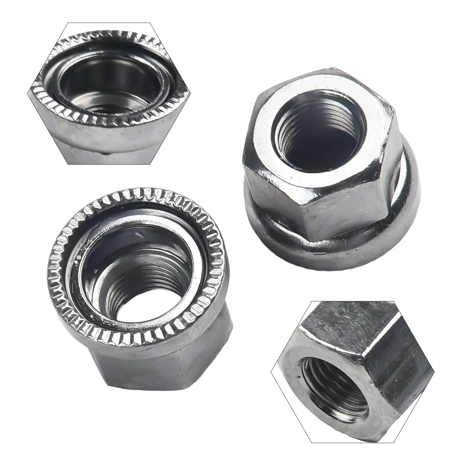 2PCS Stainless Steel Bike / Cycle Wheel Axle Track Nuts Sizes M9/M10 Suitable For Dead-flying Front/rear Hubs Bike Accessories