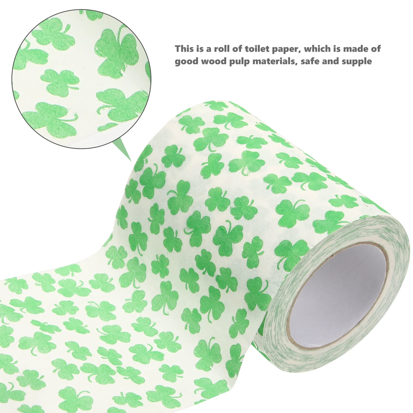 2 Rolls Greenery Decor Toilet Paper Printed Used Papers Tray Scroll Napkins Wood Pulp Bathroom Tissue for