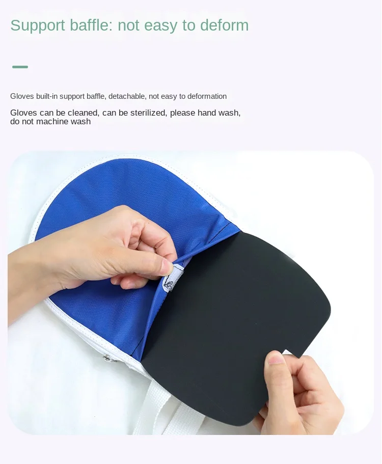 Neue Four Seasons Restraint Handschuhe Reißverschluss Öffnung Mesh Atmungsaktive Anti-Kratzer Anti-Explubation Handgelenk Abschirmplatte – Detail 5