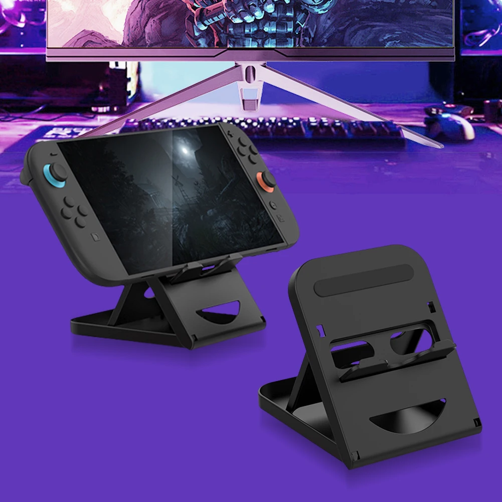 

For Switch 2 Foldable Base Stand Holder Console Display Rack Playstand Desktop Holder for Nintendo for Switch/OLED Game Console