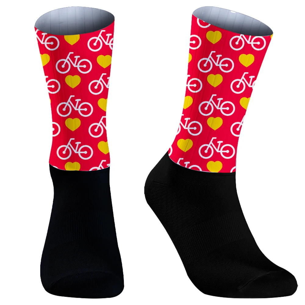 Love Bike Socks, Comfortable Breathable Soft  Socks For Workout, Casual Walking, Running, Sports, Women Men's cycling socks