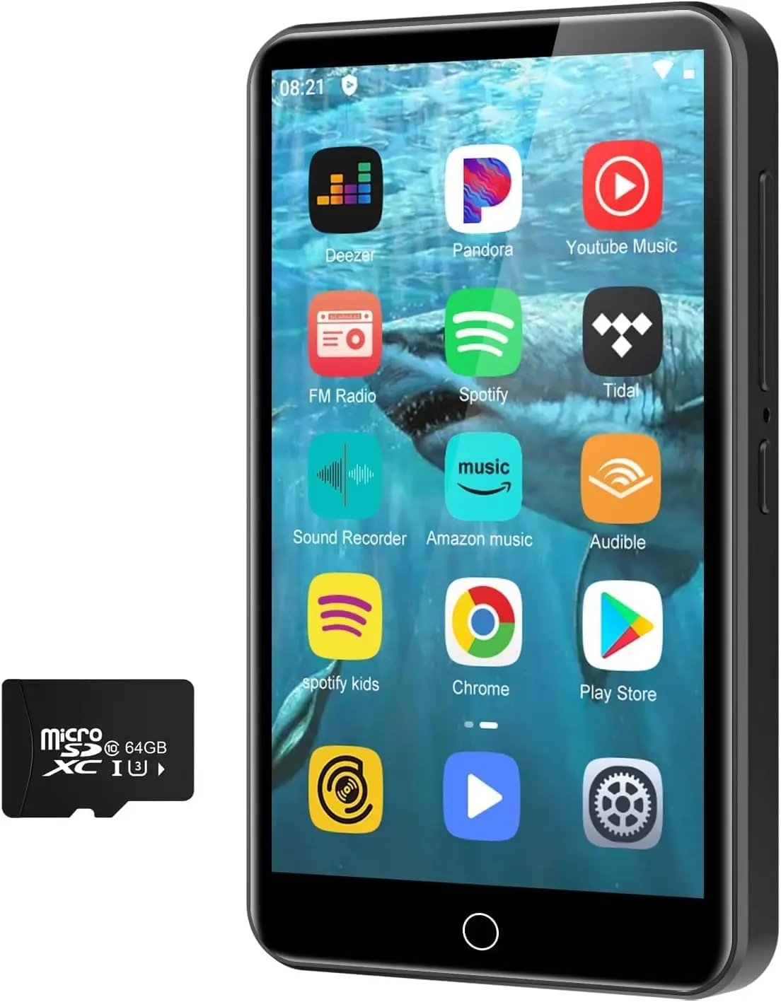 

MP3-плеер на 80 ГБ, поддержка Bluetooth и Wi-Fi, 4,0-дюймовый планшет, радио FM, электронные тексты, емкость 512 ГБ