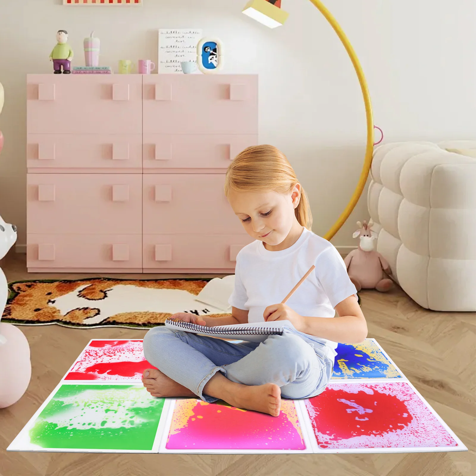 Tactiel sensorisch voor kinderen: Premium duurzaam visueel sensorisch vloerkussen – Levendig antislip voor zintuiglijk spelen voor peuters