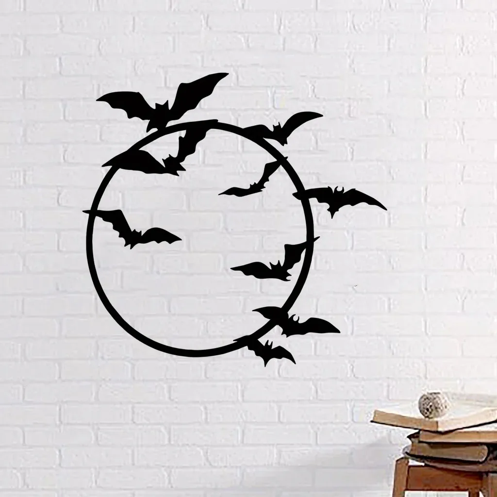 

Crafts 1pc Flying Bats Metal Wall Art,Bats Metal Wall Decor,Bat Metal Sign,Halloween Wall Decor,Halloween Sign,Cute Bat Decor