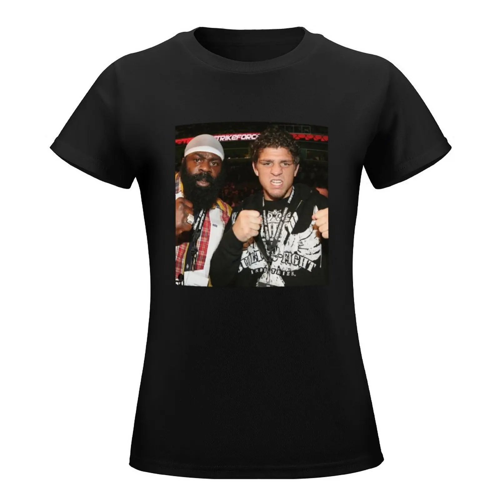 Legends T Shirt : Kimbo Slice Nick Diaz T-Shirt animal print shirt for girls tees kawaii clothes Women's cotton t-shirt