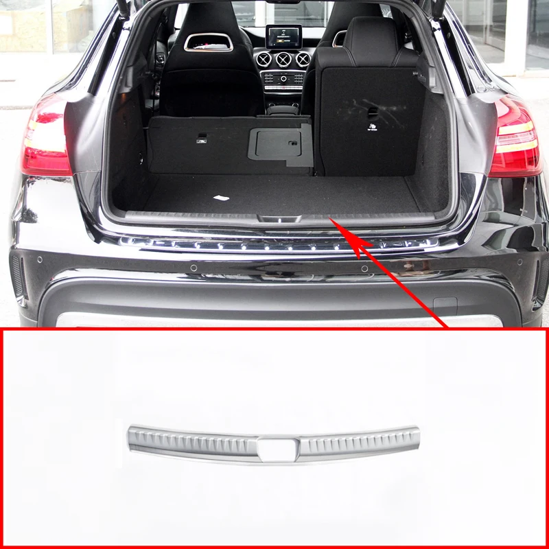 Stainless Steel Rear Bumper Inner Sill Plate Protector Cover Trim  For Mercedes Benz GLA X156