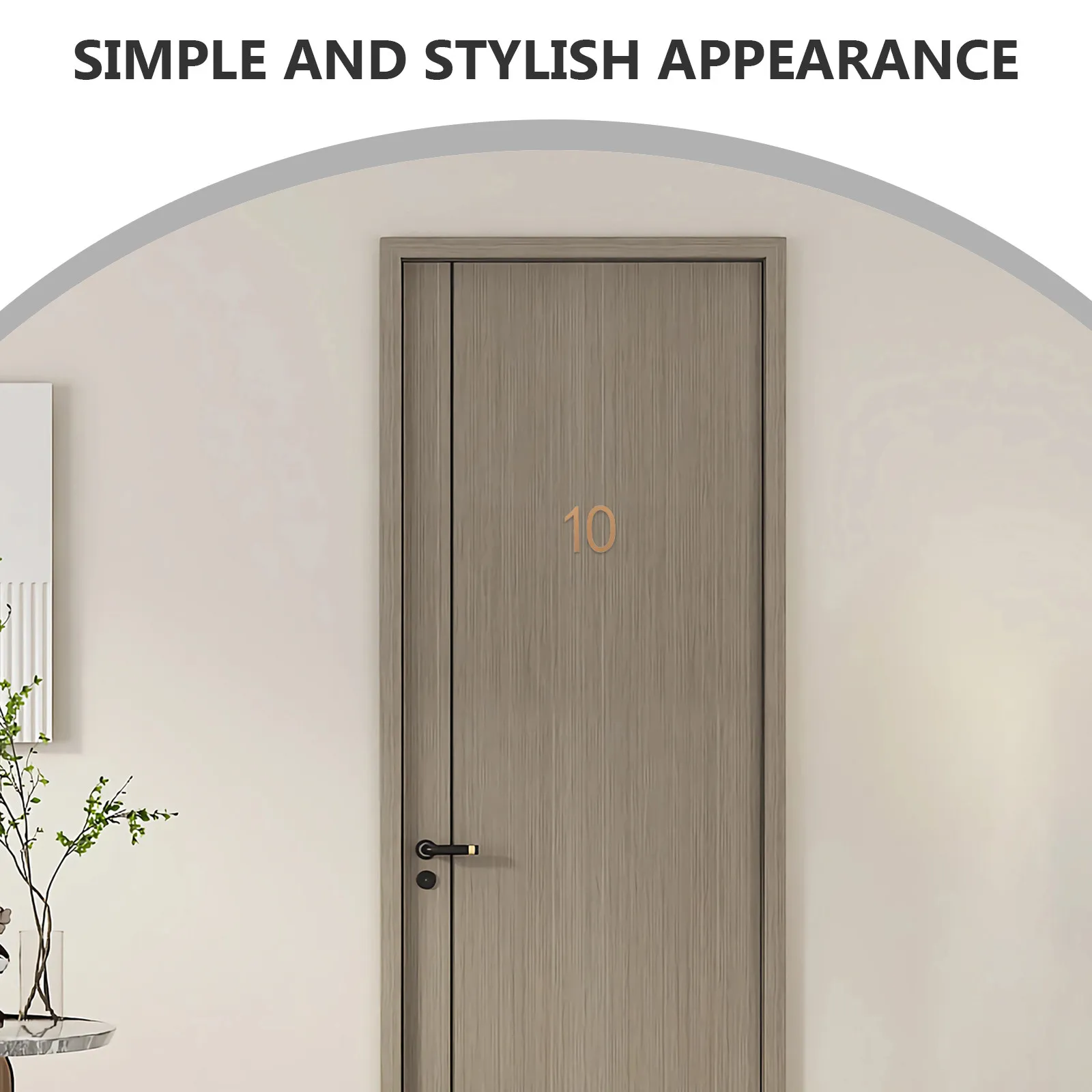 10Pcs Decorative Door Numbers Acrylic 3D Self Adhesive Stick on for Front Door Apartment Office Hotel Mailbox Modern
